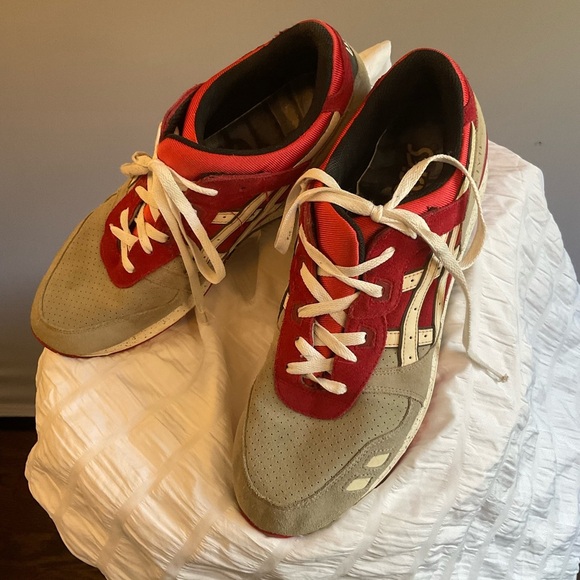ASICS Gel Lyte 3 “Crane” Red/Gray Suede, Men’s Athletic Shoe, Size 11 - Picture 7 of 16
